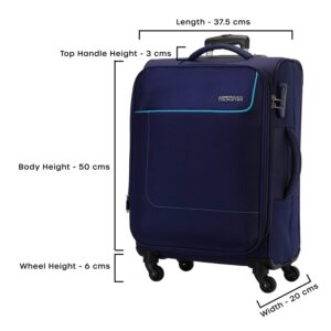 American Tourister Polyester 58 cms Navy Softsided Carry-On (MRP:- 7500/-)