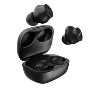 Blaupunkt Germany’s BTW25 Truly Wireless Bluetooth Earbuds with Premium Sound, Type C Fast Charging in Ear Headphones with Mic, Black (BTW25 BK)