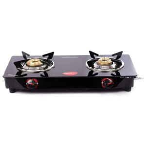 Pigeon by Stoverkraft Stainless Steel Aster 2 Burner Glass Cook Top Gas Stove (MRP:3450/-)