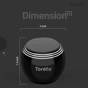 Toreto Pop Ultra Small Mini Boost Speaker, Portable Bluetooth Wireless Speaker